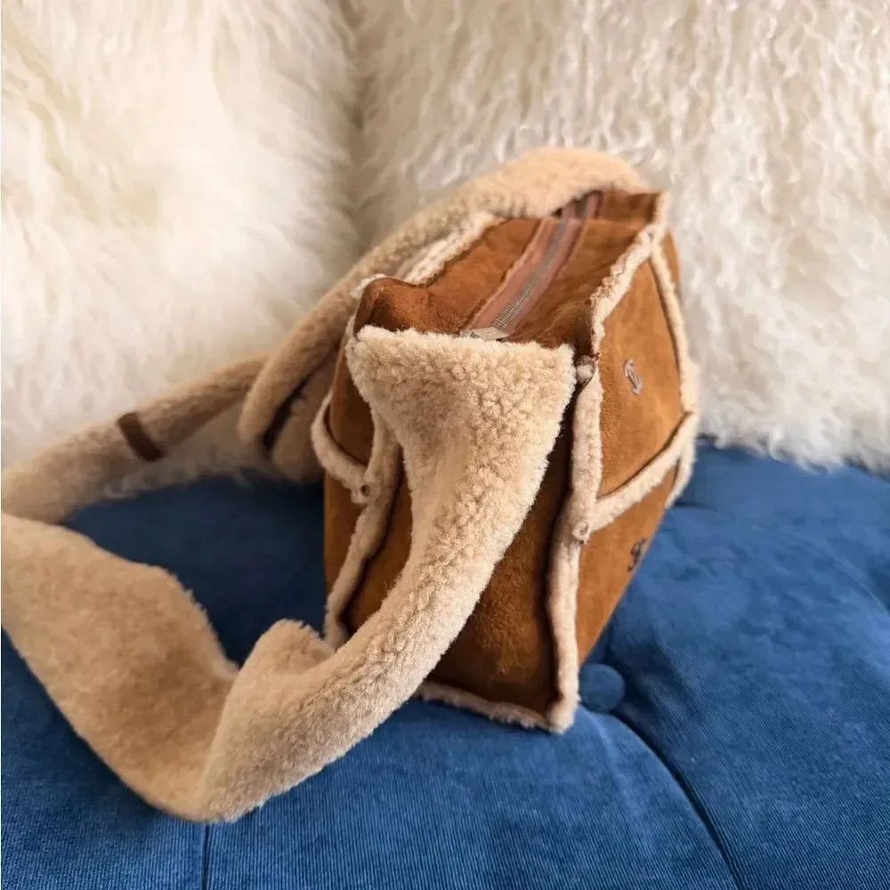 CHANEL Sheepskin Sherpa Shoulder Bag
